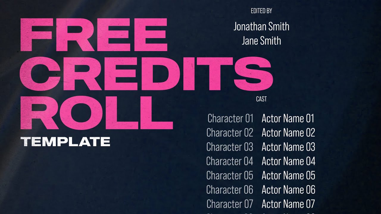 Rolling Film Credits - Free After Effects Template - Enchanted Media rolling-film-credits-free-after-effects-template-enchanted-media