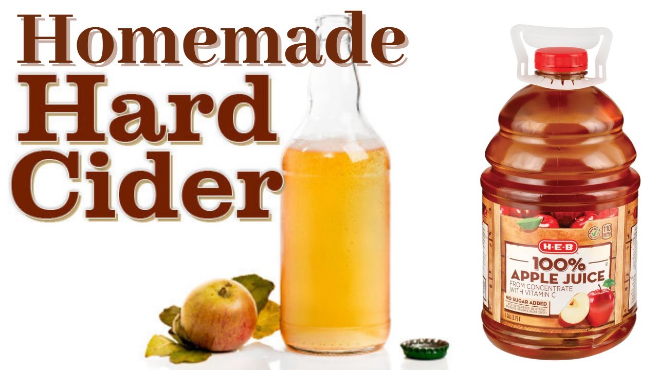 Super cheap hard cider from Store bought juice - YouTube