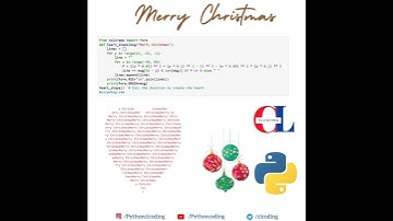 Merry Christmas using Python 🧡  #python
