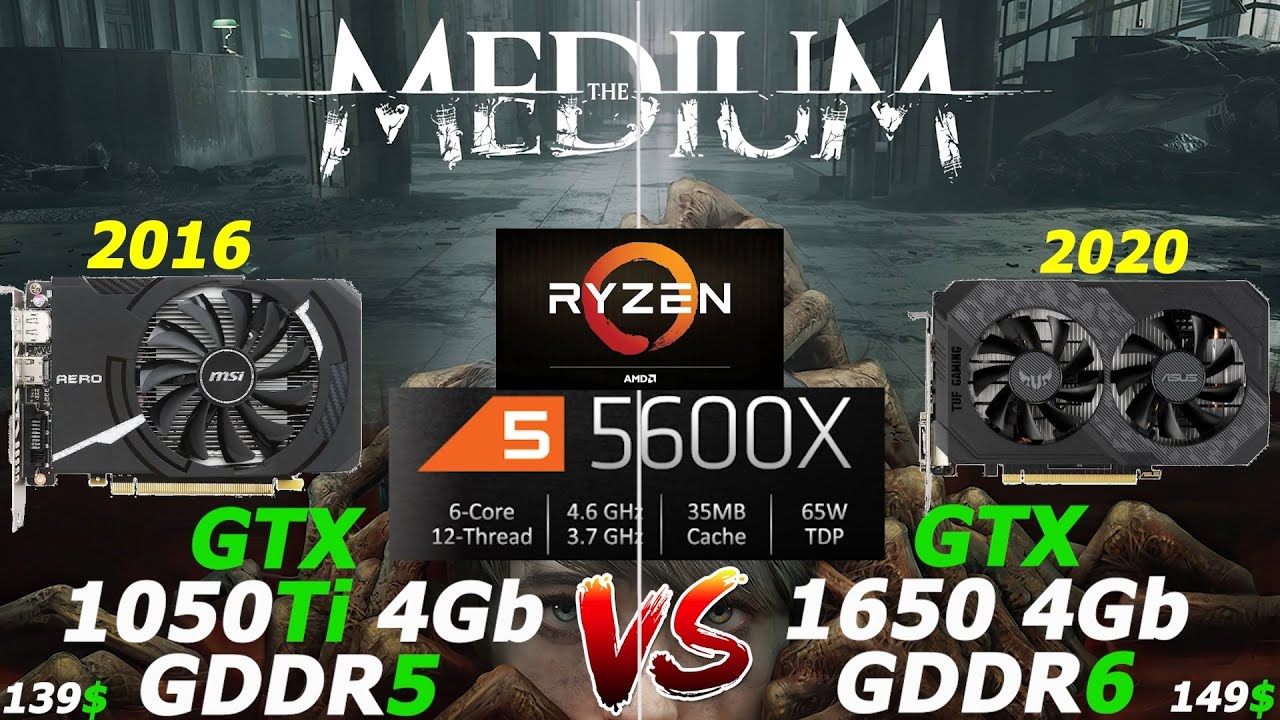 The Medium - GTX 1050Ti vs GTX 1650 | Ryzen 5 5600x
