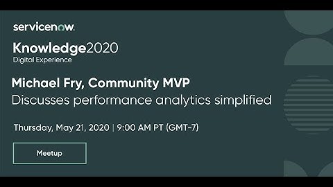 Success Meetup: Community MVP Michael Fry - Discusses performance analytics simplified