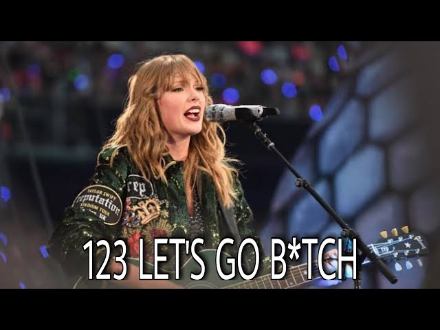 Taylor Swift 123 Let's go b*tch compilation | LGB | Delicate | Fan moment | Being herself class=