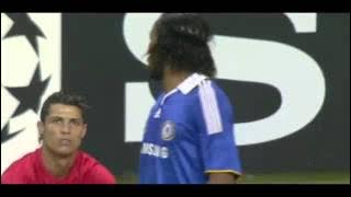 Didier Drogba Vs Cristiano Ronaldo - Funny Foul - United Vs Chelsea
