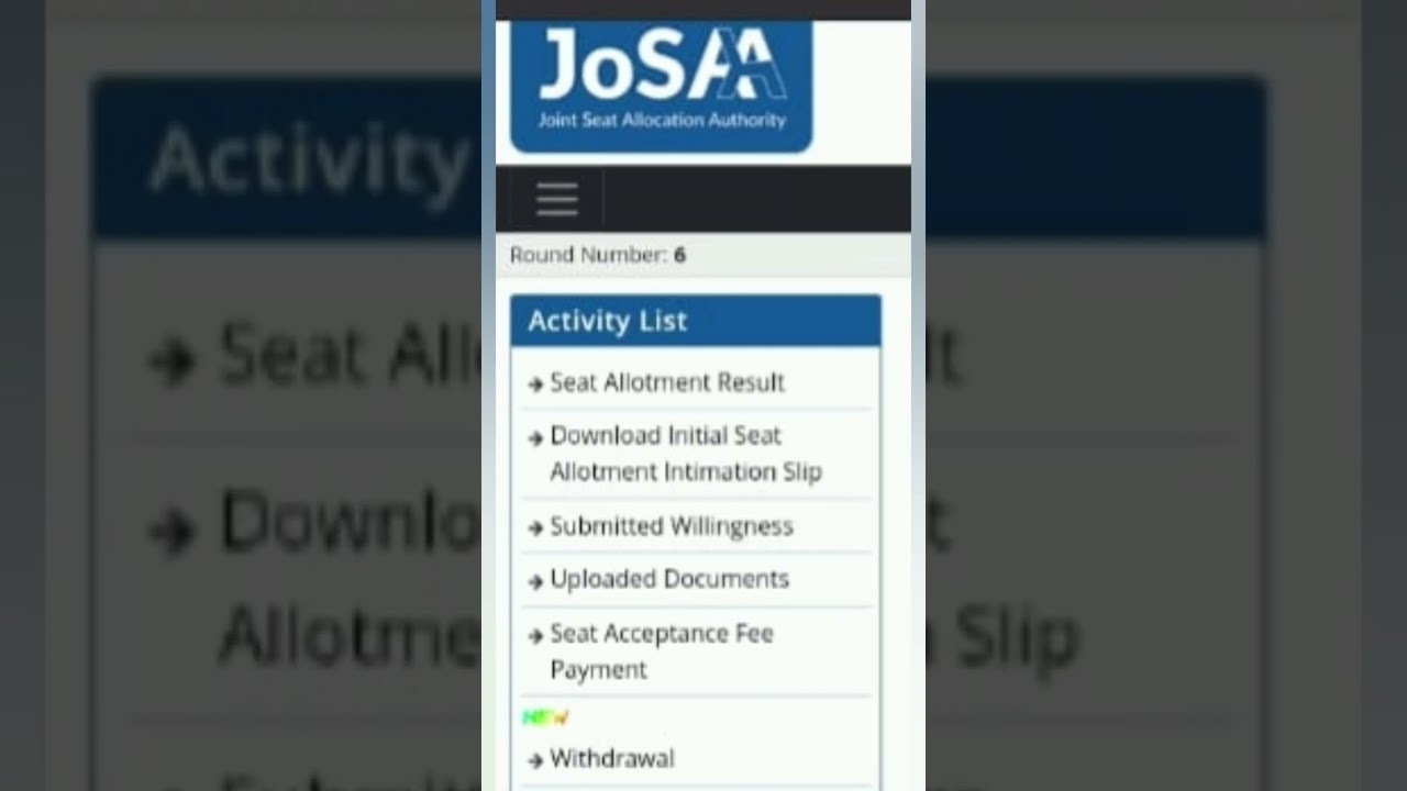 JOSSA 2023 This post covers partial allotment fees payment process  Don't miss out! 