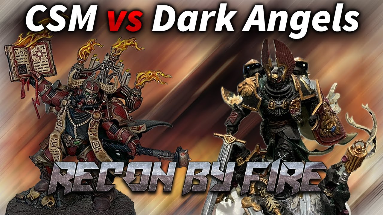 Dark Angels vs Chaos Space Marines RBF22 Warhammer Battle Report - YouTube