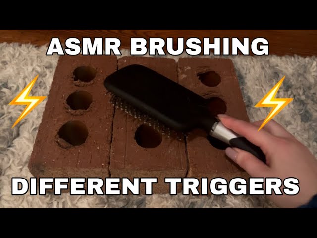 ASMR | Fast and Aggressive Brushing on Bricks Carpet Wood Tile Flooring | No Talking