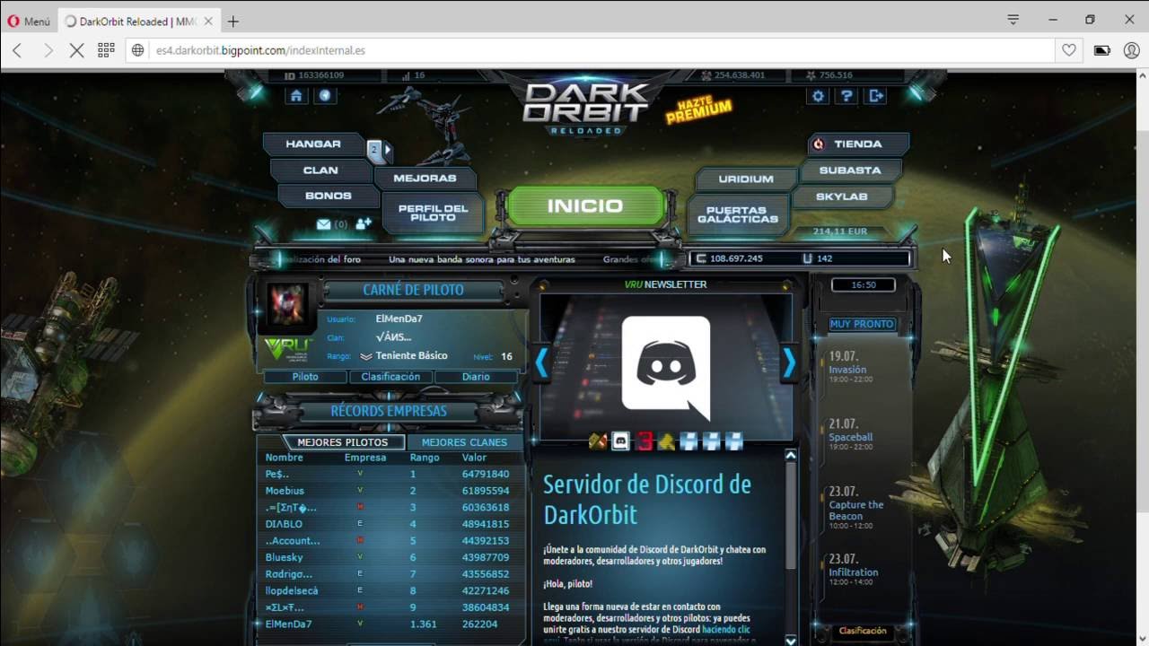 DarkOrbit: Mi cuenta pequeña - YouTube