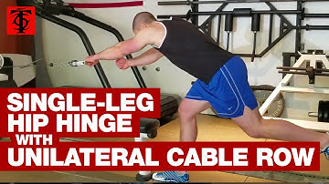 Single-Leg Hip Hinge with Unilateral Cable Row
