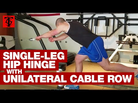 Single-Leg Hip Hinge with Unilateral Cable Row