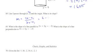 SAT Math Diagnostic Test, #62-72