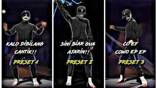 3 PRESET FF AM TERBARU 🎟🎟 KATA KATA SINDIRAN TREND TIKTOK  SOUND VIRAL MANGKENE🤘🤘🤘😎