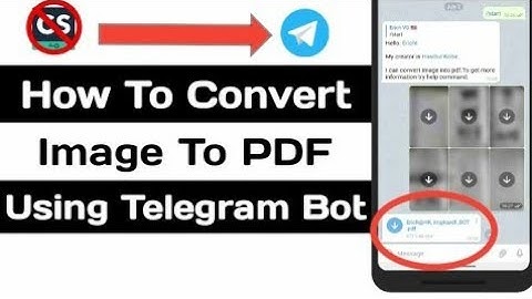 How To Convert Image To PDF Using Telegram Bot