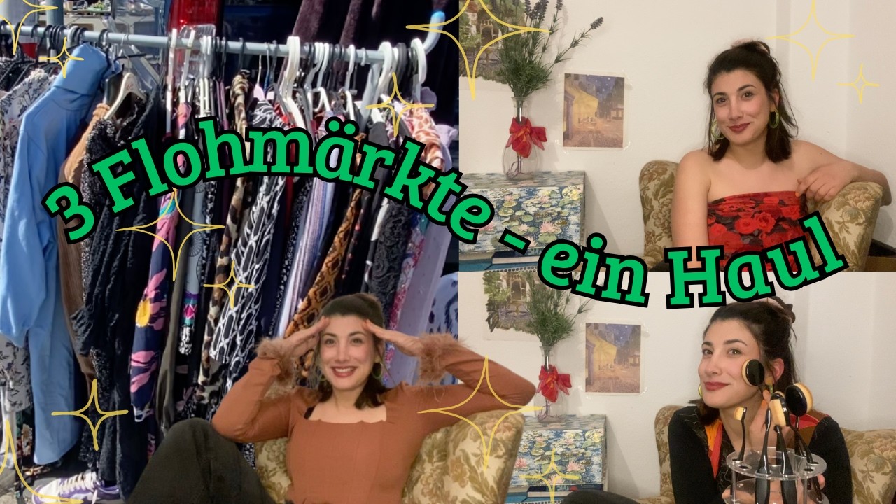 Ich war auf 3 Flohmärkten ✨ DAS ist meine second hand Ausbeute 🤩 thrift haul