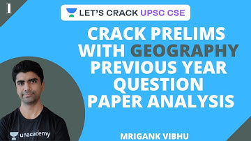 Crack Prelims with Geography Previous Year Question Paper | Part 1 | UPSC CSE/IAS 2020