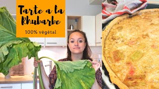 Tarte à la rhubarbe vegan + recette pâte brisée (Sans œufs, sans lait)