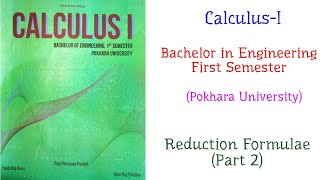 Reduction Formulae (Part 2) - Calculus-I (B.E. First Semester, PoU)