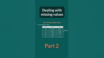 How to fix missing values in data - Part 2