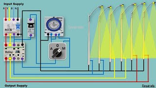 Street Light Wiring Diagram/ Street Light Auto Manual Connection / Circuit info