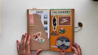 Traveler's Notebook Flip Through January - June 2021 Vertical Notebook Insert