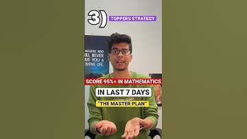 Score 95%+ in Maths in last 7 days|Master Strategy|CBSE class 12 maths|CBSE board exam #cbse #shorts