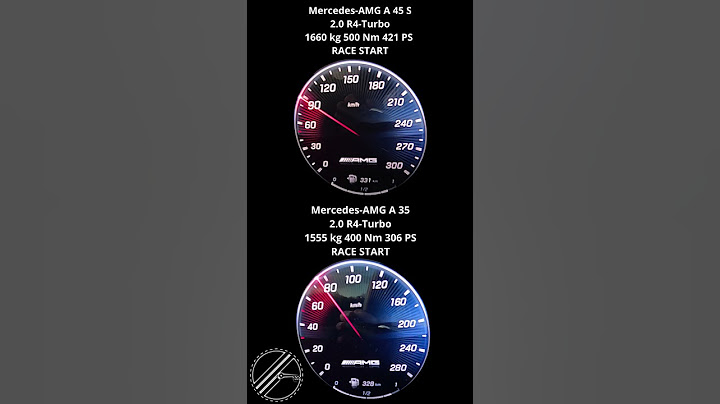 Mercedes-AMG A 45 S 421 PS vs Mercedes-AMG A 35 306 PS 0-100 kmh Race Start Acceleration Comparison