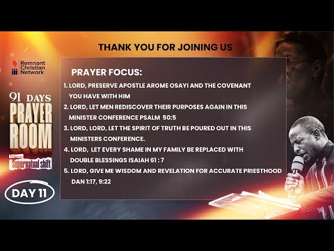 91 DAYS VIGIL|| SUPERNATURAL SHIFT || DAY 11 || REV. ANTHONY AUDU || 26TH AUGUST 2024