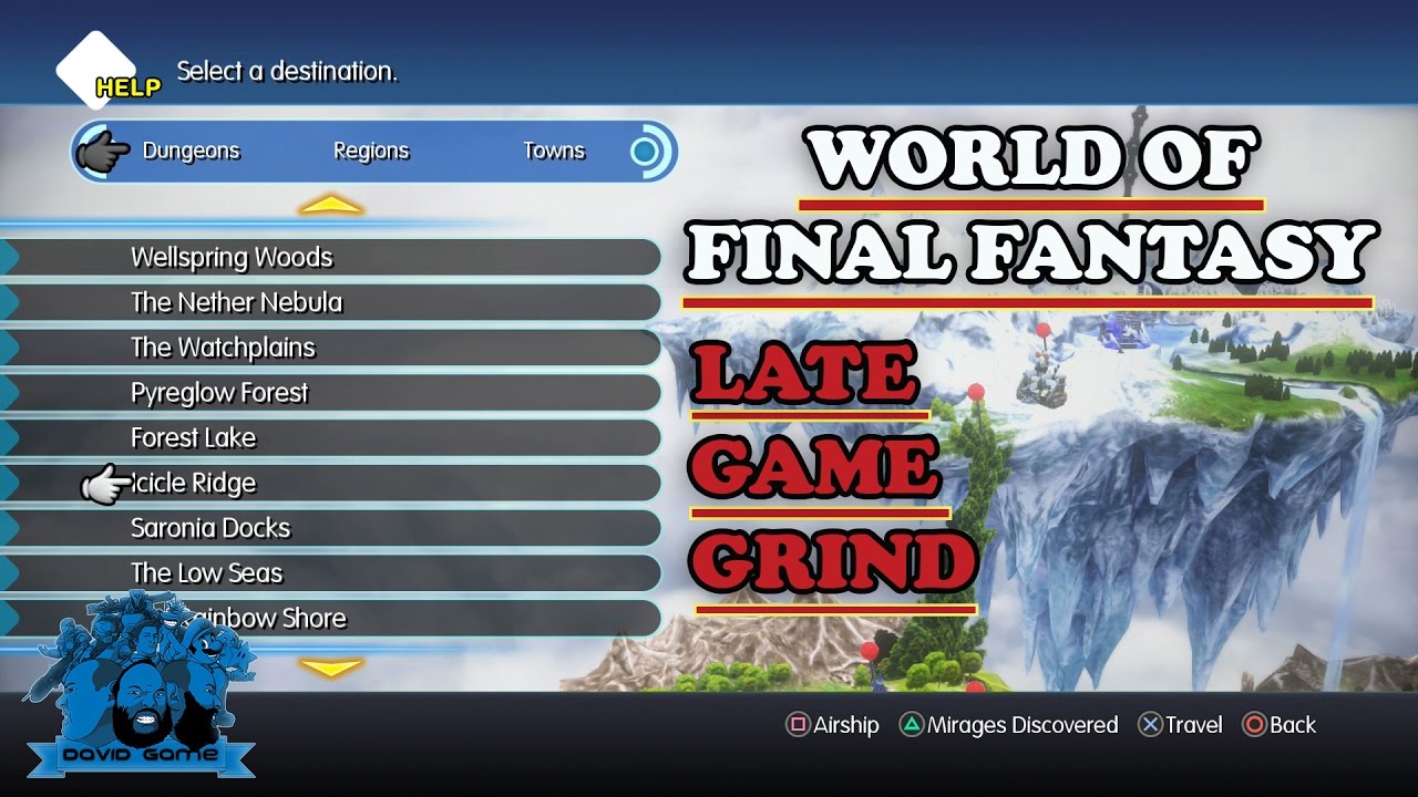World of Final Fantasy Late Game Level Grind YouTube