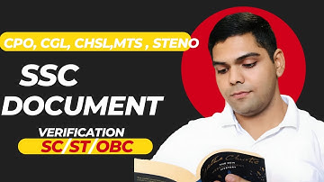 SSC CPO Document Verification Process | Complete Guide & Required Documents