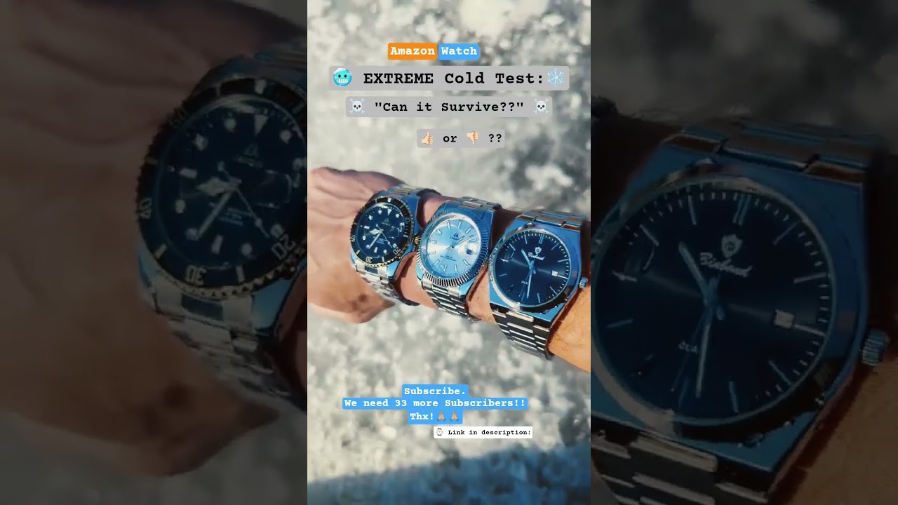 Best Amazon Mens Watch vs Ice challenge Can It Survive? Extreme Cold Test: Durability Revealed! 