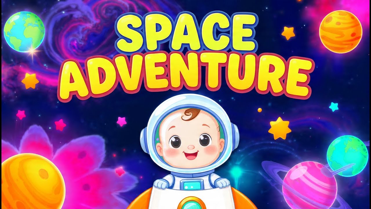 Baby Space Adventure 🚀🌙 | Planets & Stars Song | Fun Science Nursery Rhyme for Toddlers