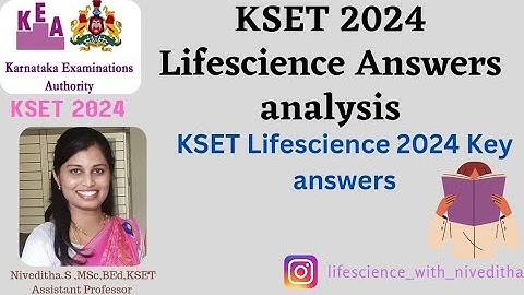 KSET 2024 Life science Answers analysis and Life science Key answers