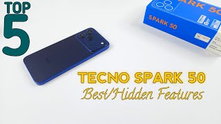 Tecno Spark 50 Top 5 Best/Hidden Features | Top 5 Tips Tricks Of Spark 50