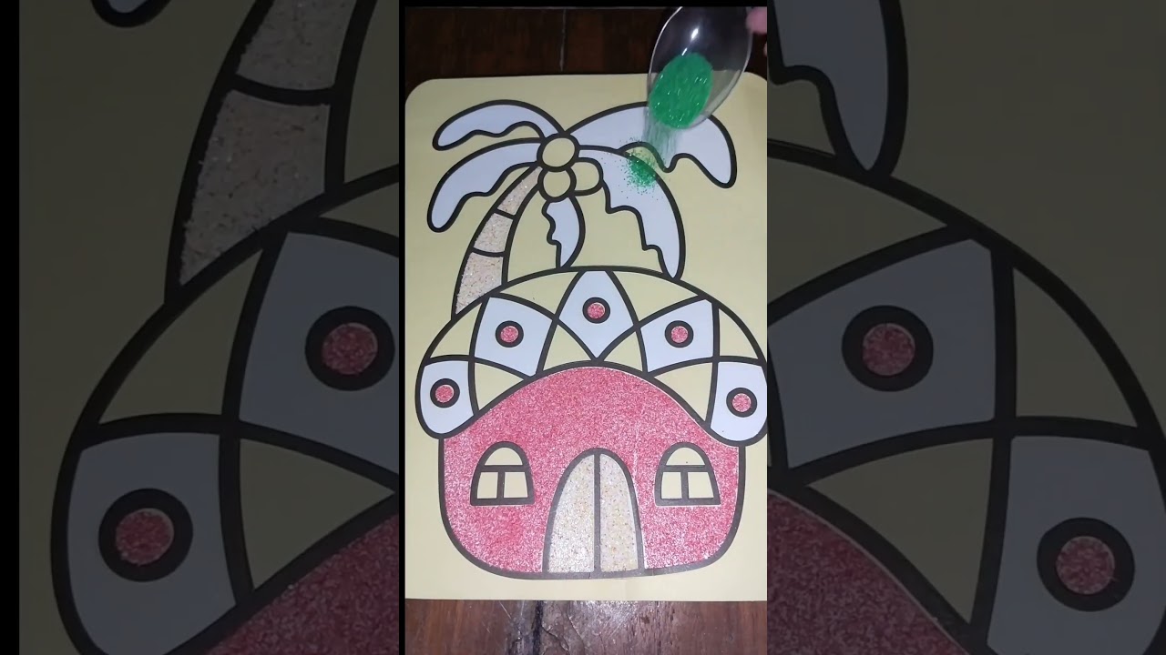 PUASA TAPI SEKOLAH //MEWARNAI GAMBAR DENGAN PASIR SAMBIL BERCERITA #sandpainting
