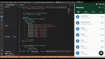 Flutter Whatsapp clone || Flutter listviews and listtiles || part#2