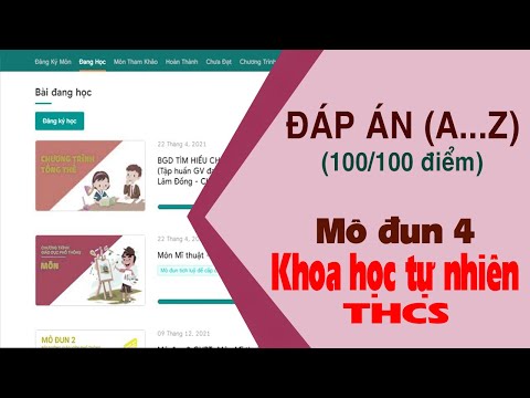 Video Đáp án Mô đun 4 môn Khoa học tự nhiên THCS Trắc nghiệm... - YouTube