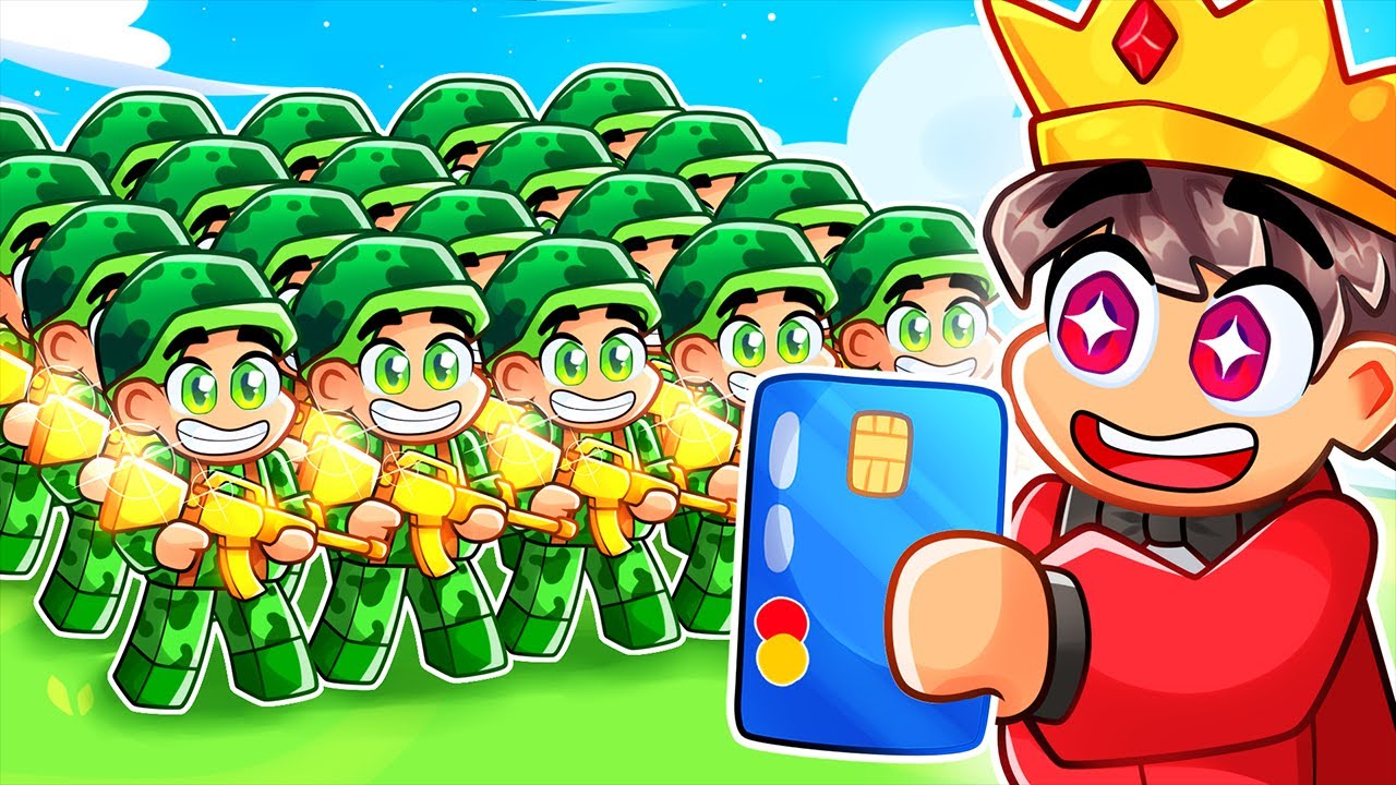 Потратить 100 000 долларов на САМУЮ БОЛЬШУЮ армию в Roblox