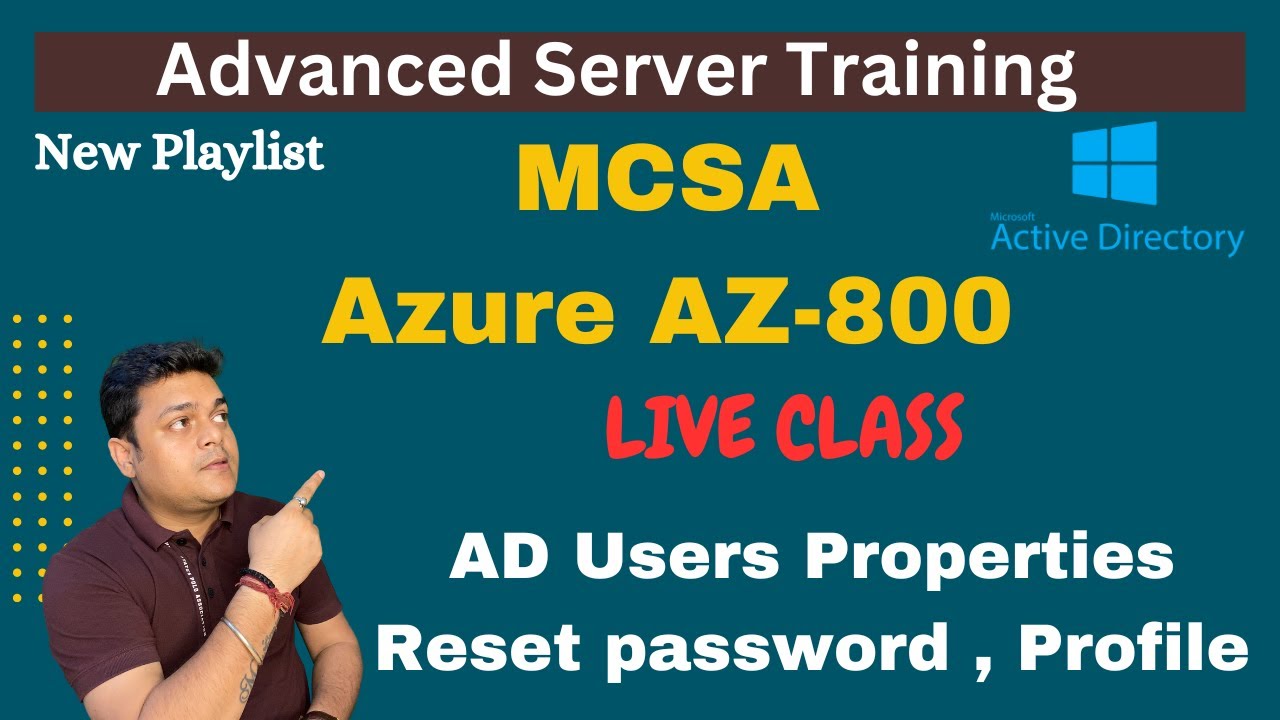 Server Users Windows Server Active Directory ! Configure AD Users Properties step by ...