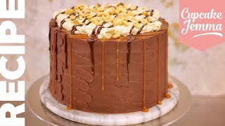 The Most EPIC SNICKERS CAKE Recipe StepByStep | Cupcake Jemma