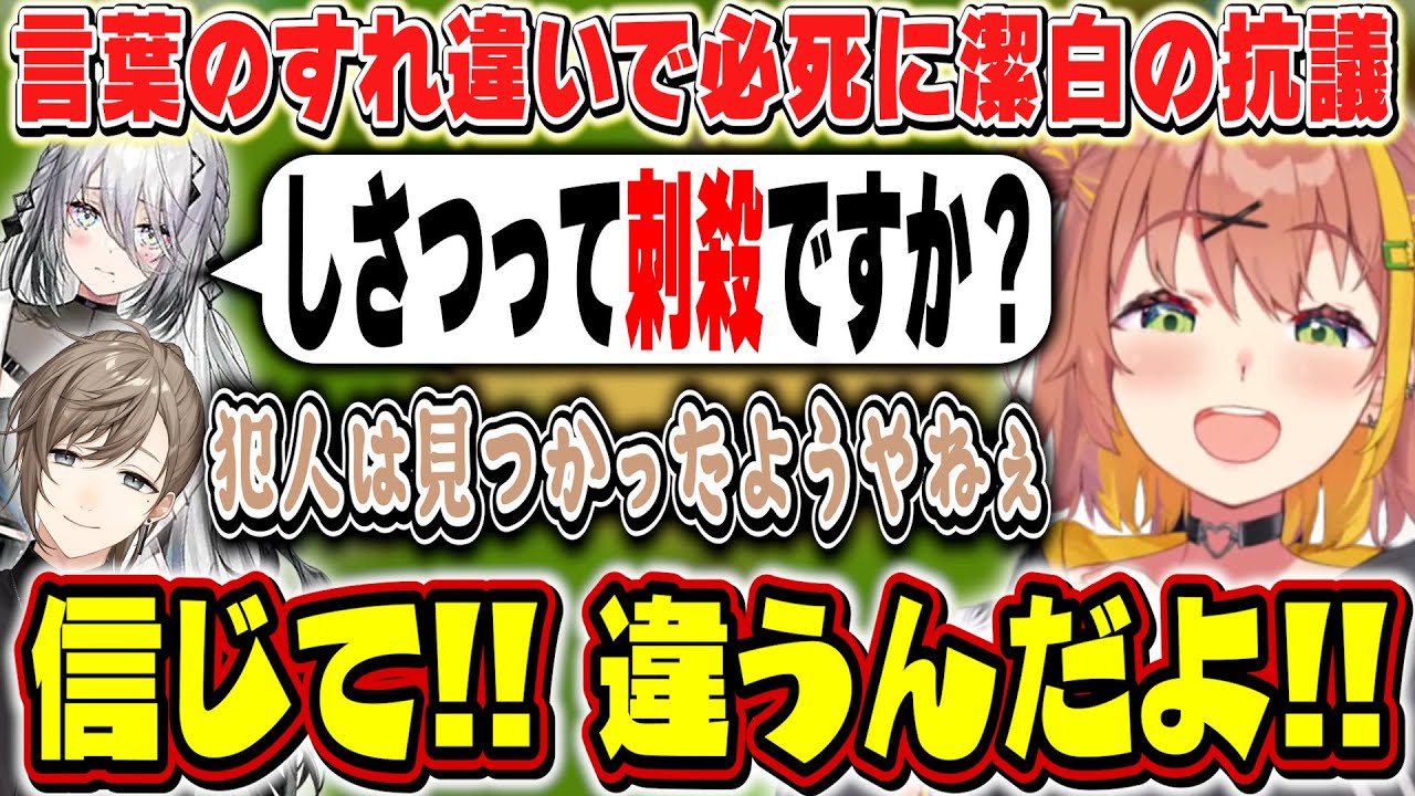 【おバカ人狼】言葉のすれ違いで黒疑惑され必死に抵抗するひまちゃん【本間ひまわり/叶エビオ/ソフィア・ヴァレンタイン/叢雲カゲツ/TORANECO/にじさんじ】