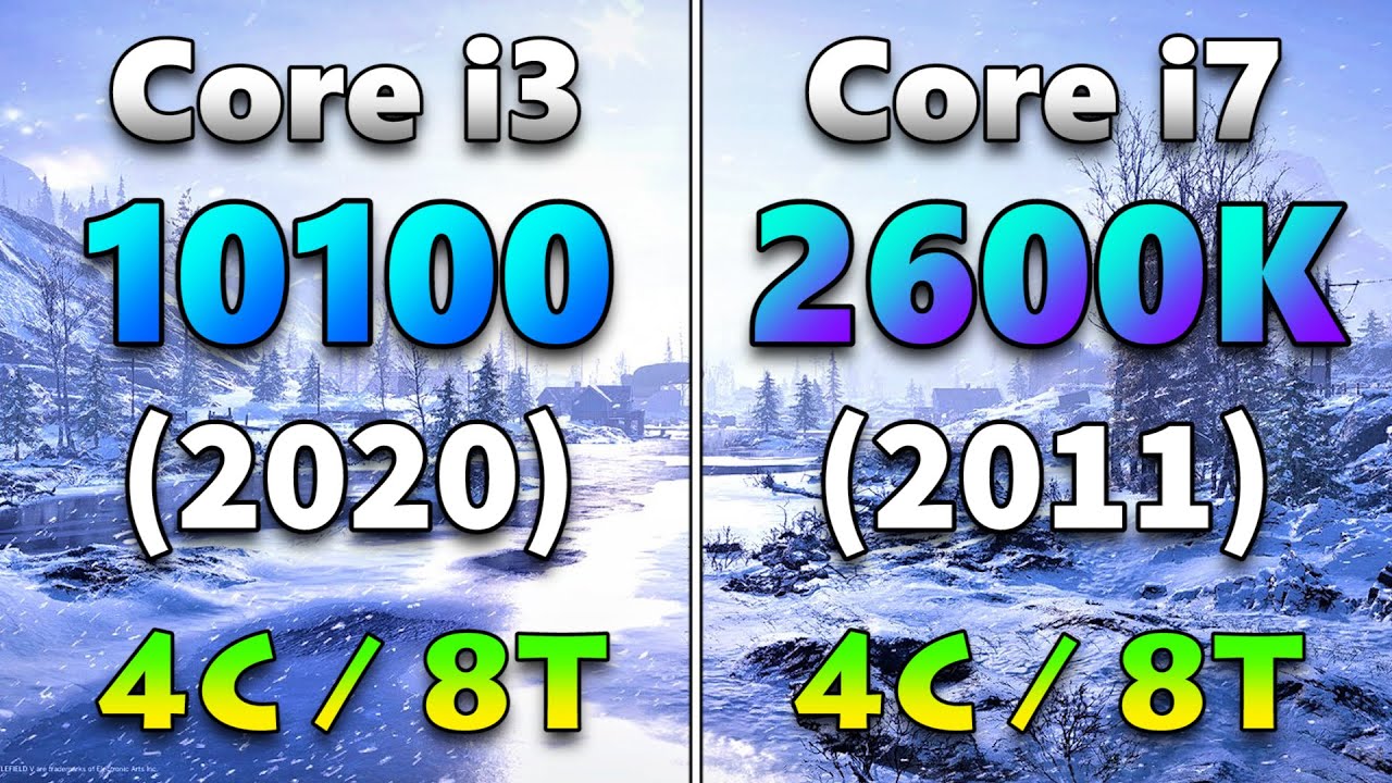 Core i3 10100 vs Core i7 2600K | PC Gaming Benchmark Test