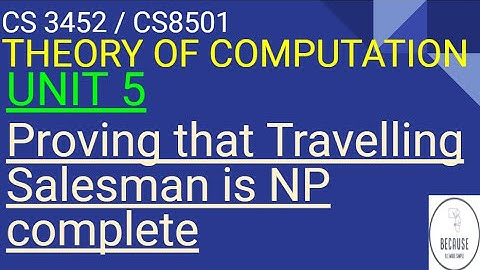 5.7 Proving TSP is NP complete in Tamil