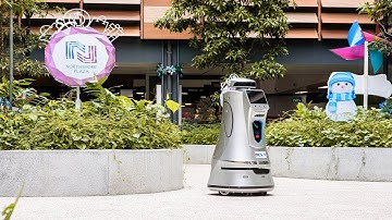 Adam, an indoor security robot powered by robotmanager™, NCS Robotics