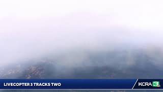 LiveCopter 3 is over the fire burning near Dutch Flat that has prompted evacuations and road clos…