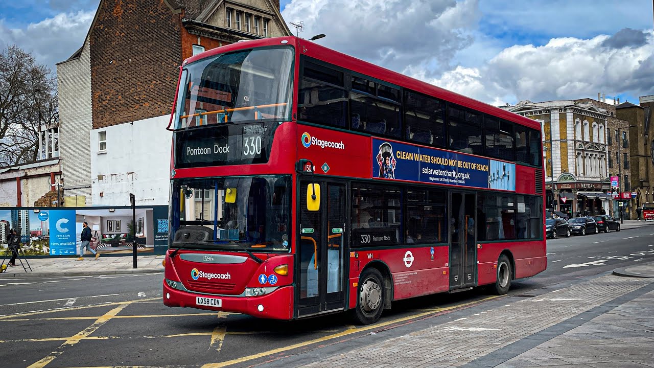 [Pelted w/Kickdown & Cooling Fan] First Stagecoach Scania Omnicity 15001 Working Routes 474 & 330