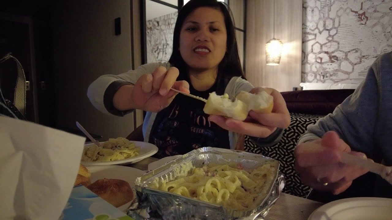 DINNER TAYO CARBONARA WITH BACON & EGG (EATING VLOG) | terrie habets
