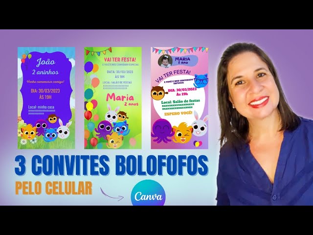 Convite de Aniversário Infantil Bofofofos para Preencher - Imagem Legal