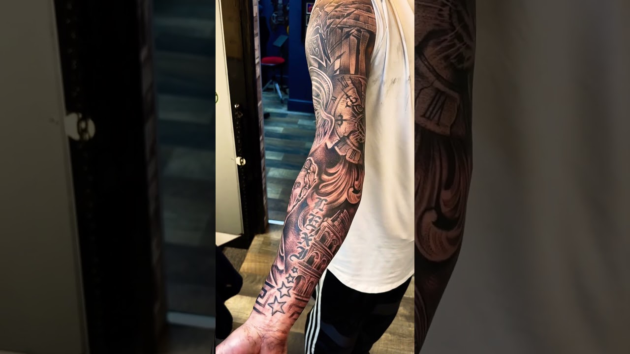 Greek mythology tattoo sleeve!!!