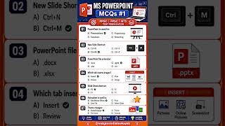 7 MS PowerPoint MCQs | PPSC FPSC NTS Preparation 🎤#MSPowerPoint #MCQs #PPSC #FPSC  #NTS#Shorts#2026