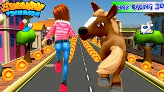 Subway Princess Runner VS Pony Racing 3D - Endless Run Race | Android/iOS Gameplay HD screenshot 5