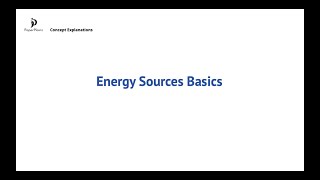 8.1.1 – Energy Sources Basics